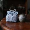 Bolsa de Almacenamiento para Viaje de Juego de Té Erya Tetera, Taza de Té y Bolsa para Colador de Té Nuevo Estilo Chino Almacenamiento para Ceremonia del Té Bolsa de Té