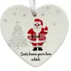 Navidad Nuevo Producto Acrílico Decoración de Coche Colgante Corazón Adorno de Papá Noel Coche