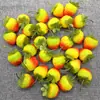 Fresa de simulación de plástico, molde pequeño de fresa con hojas, modelo de fruta falsa, decoración de vitrina, accesorios para fotografía