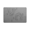 Alfombra Absorbente de Barro de Diatomeas Dura Tallada de Dibujos Animados Alfombrilla para Piso de Baño Puerta de Baño Antideslizante Alfombrilla para Pies de Secado Rápido Alfombra para el Hogar