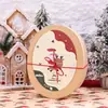 Caja de Regalo de Navidad Cartón Kraft Caja Ovalada Caja de Empaque para Galletas y Dulces Nochebuena Regalo Souvenir Caja Vacía