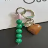 Cadena para Teléfono Estilo Ins Japonés y Coreano Colgante para Teléfono Forma de Corazón Accesorios de Cuentas de Colores Llavero Joyería Nuevo Modelo D