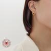 Pendientes de Marca French Simple de Forma Irregular Estilo Chic Amor Pendientes de Acero Titanio Chapado en Oro Real de 18k Pendientes