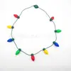 Collar Emisor de Luz LED Decoración Navideña Bombilla Collar Brillante 9 Luces Bombillas Pequeñas de Colores Suministros Brillantes para Fiestas