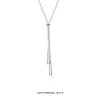 Collar Triángulo de Acero de Titanio para Mujer, Cadena Larga Minimalista de Moda para Suéter de Lujo de Nicho, Accesorio Versátil para el Cuello