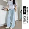 Calça Xadrez Vintage Calça Feminina Calça Fina de Verão Feminina Reta Slim Perna Larga Calça Casual Estilo Yamamoto Caminhada Lenta