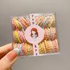 Cuerda para el Cabello Color Caramelo Niña No Daña el Cabello Pequeño Tirón Tendón de Goma Lazo Diadema Lindo Niños Bebé Anillo para el Cabello Cubierta de Cuero