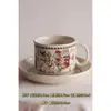 Juego de Tazas de Café Retro Jingdezhen Taza Cerámica Pequeña Europea Creativa Set de Té de la Tarde Pastoral Flor