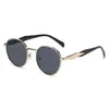 Varias gafas de sol nuevas transfronterizas, gafas de sol con montura metálica ovalada, gafas de sol de moda estilo callejero para hombres y mujeres, al por mayor