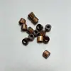 Contas Resina 8*10mm Cilíndricas Peroladas Vermelhas com Furo Grande para DIY em Acessórios de Sapato e Bolsa, Cadarços, Bolsas, Pulseiras e Componentes para Montagem de Contas