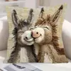 Funda de almohada popular de Amazon con bordado de imitación de cachorro 3D, cojín estampado de estilo bohemio para sofá, al por mayor