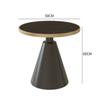 Mesa de centro de lujo nórdico de tablero de roca, mesa redonda pequeña, mesa auxiliar redonda creativa simple para sala de estar de apartamento pequeño moderno, mesa de mármol