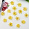 Nuevos colores de primavera estampado flor de durazno accesorios para joyería de uñas resina pendientes de botón diy paquete de materiales para joyería de uñas