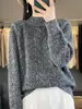 Suéter de Punto para Mujer con Cuello Alto y Patrón de Diamantes, Estilo Casual Holgado para el Trabajo, Nuevo Suéter Pulóver Primavera 2026
