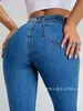Jeans Rectos Adelgazantes de Cintura Alta Ajustados al Cuerpo para Mujer, Jeans Simples Avanzados, Novedad Primavera 2025