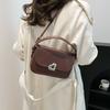 Bolso Cuadrado Pequeño Estilo Western Texchy 2025 Otoño e Invierno Nueva Moda Simple Casual Bolso Silla de Montar Bolso Bandolera para Viajeros