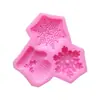 Guantes de copo de nieve de dibujos animados molde de silicona diy decoración de pastel de chocolate fondant jabón hecho a mano molde de yeso para aromaterapia