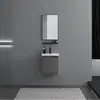 Nuevo Gabinete de Baño de Aleación de Aluminio del Fabricante Combinación Lavabo Cerámico Integrado Lavabo de Mano para Baño Tocador
