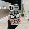 Adequado para Apple 14Promax Máscara de Aranha Iphone15Pro Cor Prata Capa de Telefone 16Plus Legal Xsmax