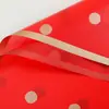 Lizhiran Borde Dorado Mate Puntos Transparente Impermeable Papel de Regalo de Flores Material Floral Hecho a Mano DIY