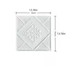 CTZS Papel de Parede de Espuma com Florais em Relevo e Diamantes Adesivo de Parede Geométrico Vintage Autoadesivo Moderno Elegante À Prova de Umidade e Mofo Para Decoração de Parede de Sala de Estar e Quarto 35cmx35cm