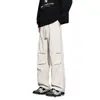 Pantalones de trabajo resistentes al agua para hombre, pantalones largos casuales de moda estilo Hong Kong, pantalones de pierna recta estilo coreano, pantalones deportivos holgados y versátiles
