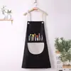 Avental Infantil Cozinha de Casa Avental de Comer Impermeável Roupa de Pintura para Jardim de Infância Casaco de Pintura Artística para Bebê Personalização