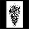 Venta al por mayor de fábrica tatuaje de flor en el brazo carpa espada de fuego cabeza de lobo escorpión dominante águila dragón punto tatuaje de medio brazo pegatina