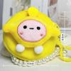 Cartera pequeña cuadrada para pareja, de dibujos animados japonesa y coreana, muñeca linda, monedero, bolsa de almacenamiento para audífonos, pequeño regalo al por mayor