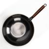 Wok King Kong Negro Gas Hierro Nitrógeno Acero al Carbono Antiadherente Sin Recubrimiento Mango de Hierro Universal para Cocina de Inducción Gas