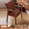 Cadeira de Madeira Maciça, Cadeira com Encosto, Banqueta de Estudo, Apoio de Braço, Cadeira de Escritório, Cadeira de Chá, Cadeira de Jantar para Sala de Estar, Cadeira de Estudo para Escritório para Longa Permanência