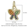 Nueva Tendencia de Moda Colgante de Mariposa con Circonita Microincrustada de Cobre Accesorios de Joyería para Pulsera, Collar, Pendientes, Llavero