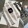 Pulseira de Metal com Anel em Forma de Coração Adequada para Apple iWatch Geração 11 10/987Ultrase