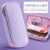 Estojo simples transfronteiriço para alunos do ensino fundamental e médio, bolsa de lápis de lona, estojo de tecido Oxford de grande capacidade, atacado com impressão de logotipo