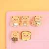 Oso Pequeño de Dibujos Animados Juguete Comestible Accesorios de Resina Pegamento de Crema DIY Pegatinas para Funda de Teléfono Escena en Miniatura de Paleta de Pan Adornos