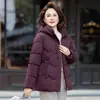 Chaqueta de Algodón de Invierno para Mamá para Mujer de Mediana Edad y Mayor con Forro de Terciopelo Espeso Ropa Caliente Estilo Abuela Elegante Chaqueta de Algodón de Invierno