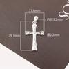 Colgante de cruz de plata lisa s925 para niños y niñas, collar de plata esterlina, marca de moda, regalo personalizado de guardián, joyería de plata