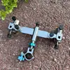 Silla de Pesca de Aleación de Aluminio Soporte Doble para Cañas Montaje Universal Silla de Pesca Engrosada Soporte Doble Grande para Cañas Asiento Accesorios de Pesca