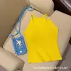 Foto real listras clássicas emagrecedor ombro a ombro sexy tomara-que-caia feminino verão novo estilo com bojo temperamento peça externa regata costas bonitas