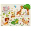 Tablero de Rascar de Madera para Niños Desarrollo de Educación Temprana Inteligencia Digital Alfabeto Fruta Animal Vegetal Rompecabezas Tablero de Rascar