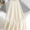 Venta Directa de Fábrica Falda de Punto para Mujer Otoño e Invierno Nueva Moda Casual de Cintura Alta de Longitud Media Estilo Paraguas Falda de Lana
