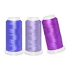 Linha de Bordado 75D108D120D/2 Máquina de Bordar Computadorizada Colorida Poliéster Seda de Gelo 63 Cores Bordado DIY Borlas