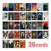 36 Peças/Pacote Novo Temu Mundo Surreal Transfronteiriço Estilo Mangá Livro de Cartas Marcadores Material de Presente Cartões Decorativos