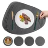 Esterilla Occidental Cuadrada con Patrón Tejido Esterilla para Comedor en Casa Esterilla para Tazón Esterilla de Cuero para Mesa de Comedor de Hotel Esterilla Aislante Impermeable y a Prueba de Aceite
