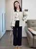 Venta directa del fabricante: Gabardina con solapa de bloques de color para mujer, estilo corto, nueva para primavera y otoño, chaqueta casual holgada de moda para figuras petite