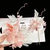 Tocados para el Día del Niño Li Yitong Ciervo Blanco Mismo Pasador Borla de Perla Aire de Hada Pasador Alas de Mariposa Tocados de Elfo