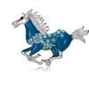 Estándar europeo aleación de zinc fabricantes de accesorios de ropa suministro transfronterizo pin de gota de aceite color esmalte broche moda caballo galopante