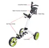 Carrito para Bolsa de Golf, Carrito de Aluminio de Tres Ruedas, Carrito Plegable para Bolsa de Golf, Carrito para Conductor, Carrito para Bolsa de Golf, Suministro Directo de Fábrica