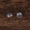 Cuentas Espaciadoras Base de Plata Sanqi Tibetano Madreselva DIY Wenwan Pulsera de Cuentas de Oración Budista Pulsera Accesorios Retro Accesorios de Base de Flor Hueca