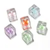 Contas de Coração Preenchidas Acrílicas Foscas Contas de Coração Borboleta Urso Flor Rosa Material para Corrente de Celular Pulseira DIY